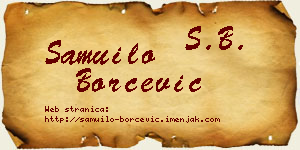Samuilo Borčević vizit kartica